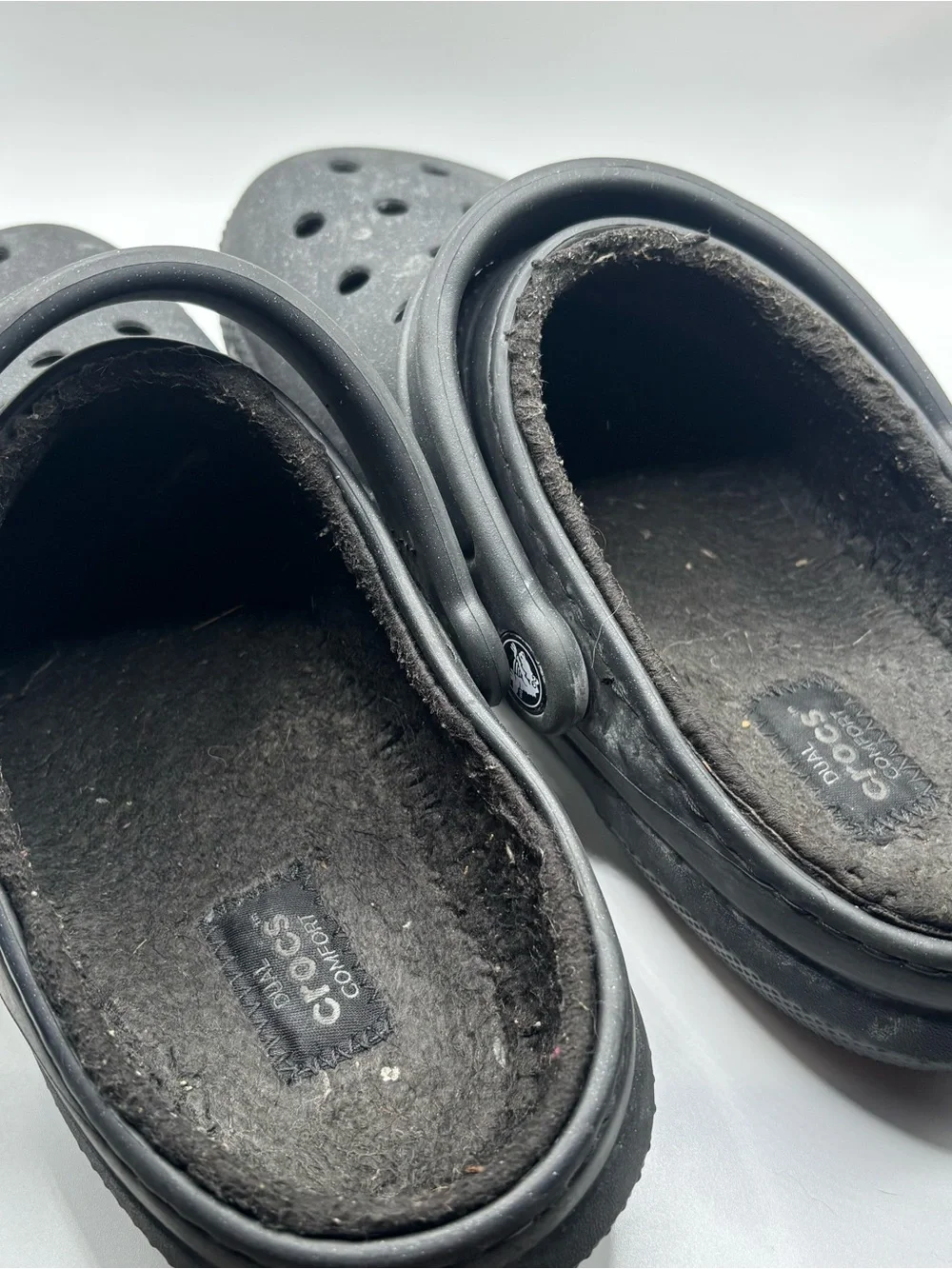 Crocs Classic Lined Clogs Black Mens 7 Womens 9